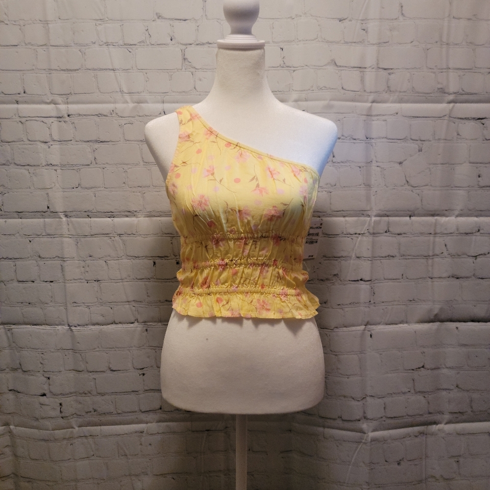 NWT Yellow Lemonade Sofie Floral Cropped Tank Top
